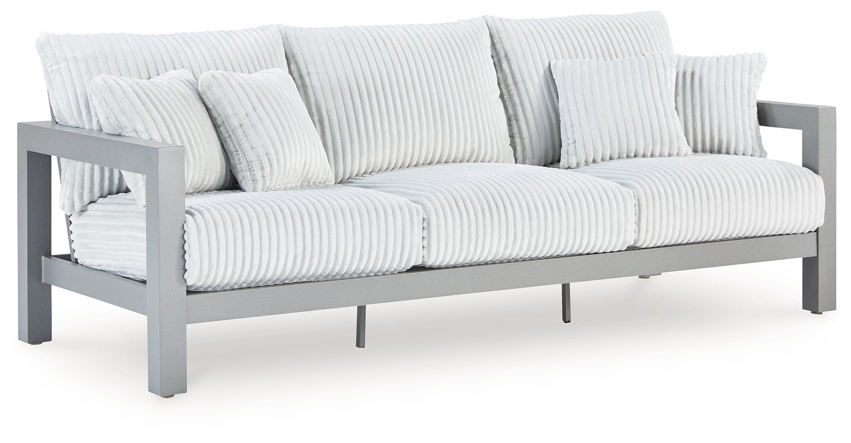 Outdoor loveseat angled side view