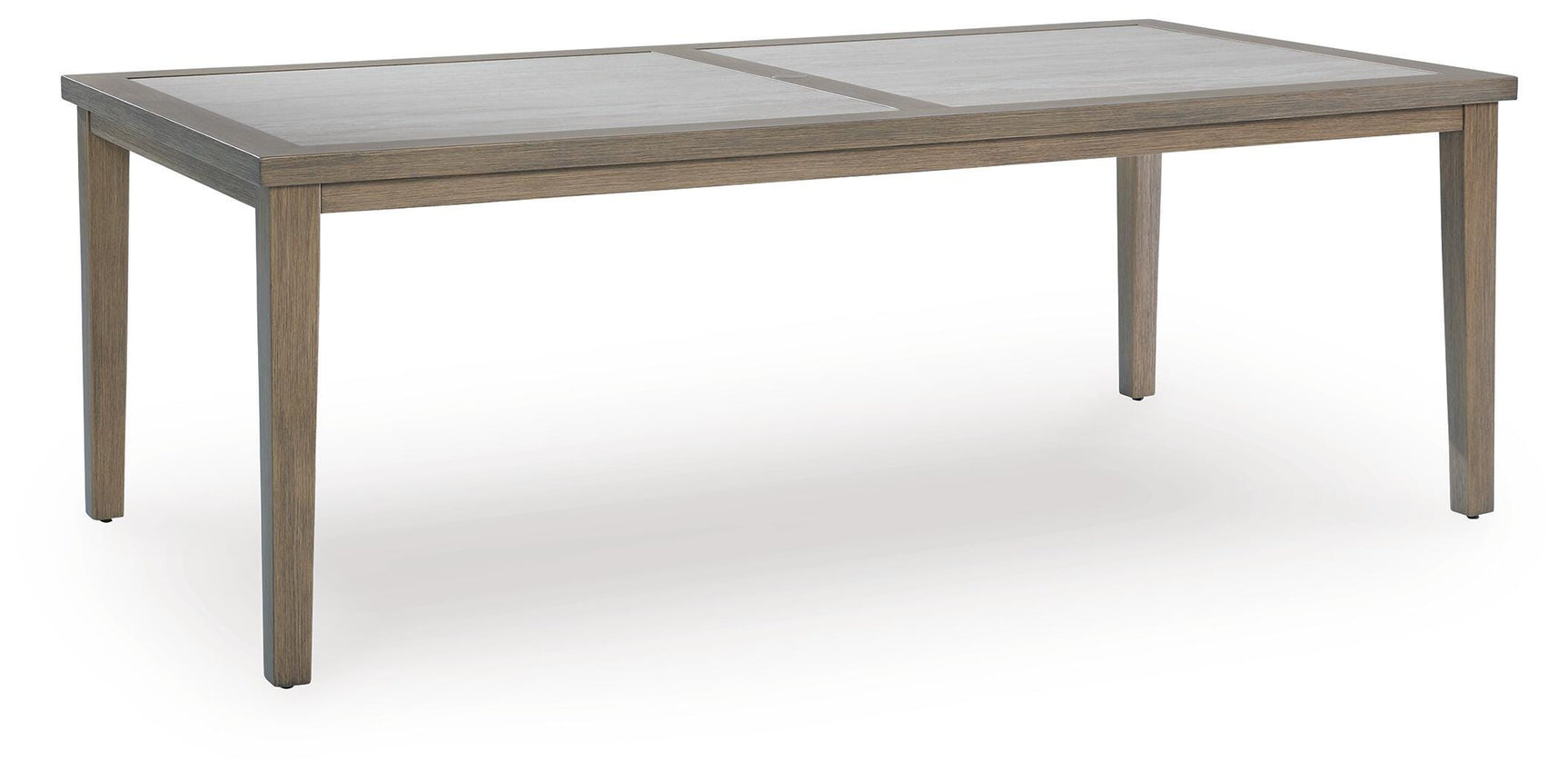 Rainier Brown/Beige Ranch Outdoor Dining Table and 6 Chairs