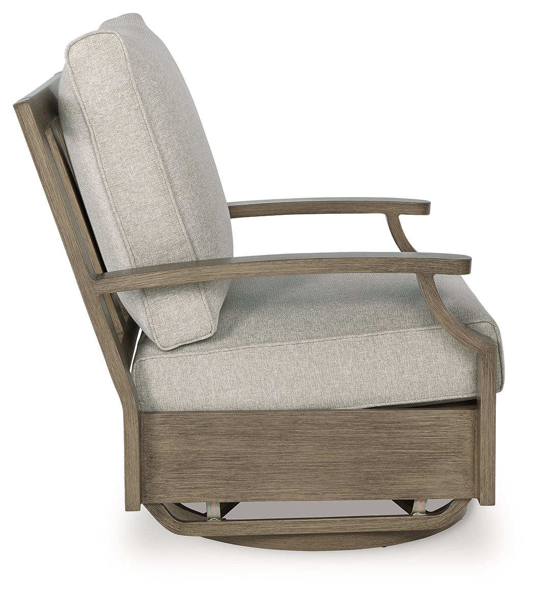 Rainier Ranch Outdoor Swivel Glider Chair, back view