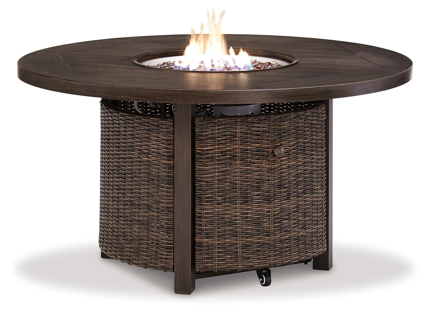 Fire pit table top finish detail