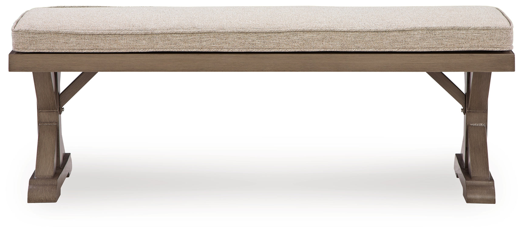 Laguna Beige Heights outdoor dining table - head-on view