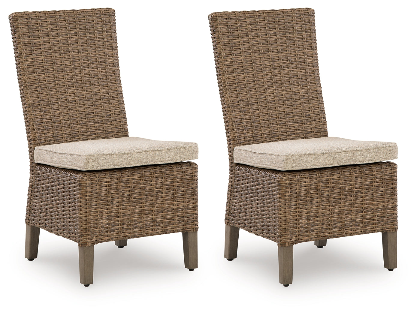 Laguna Heights outdoor chair side view showing woven wicker