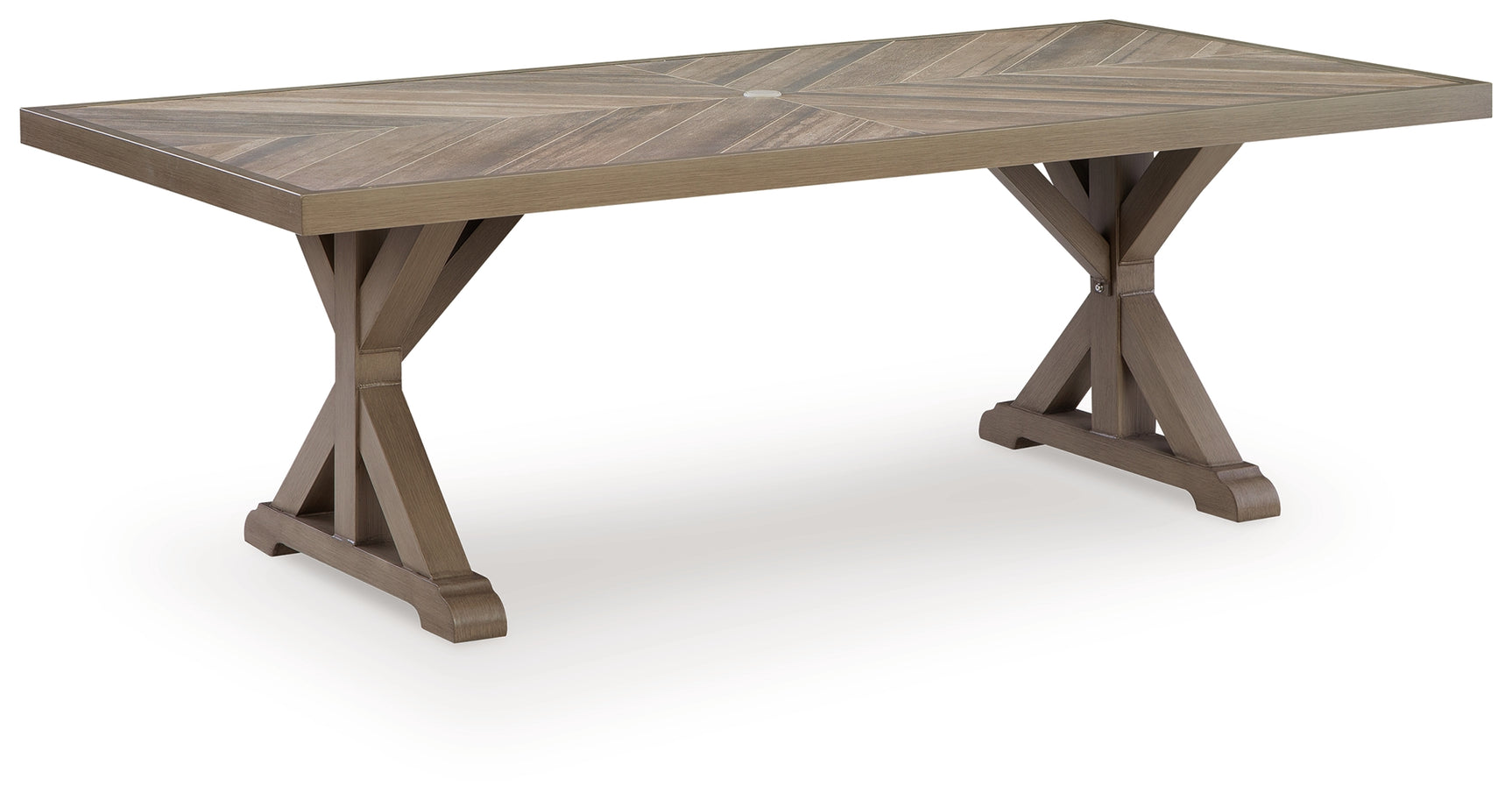 Laguna Heights Outdoor Dining Table angled side view