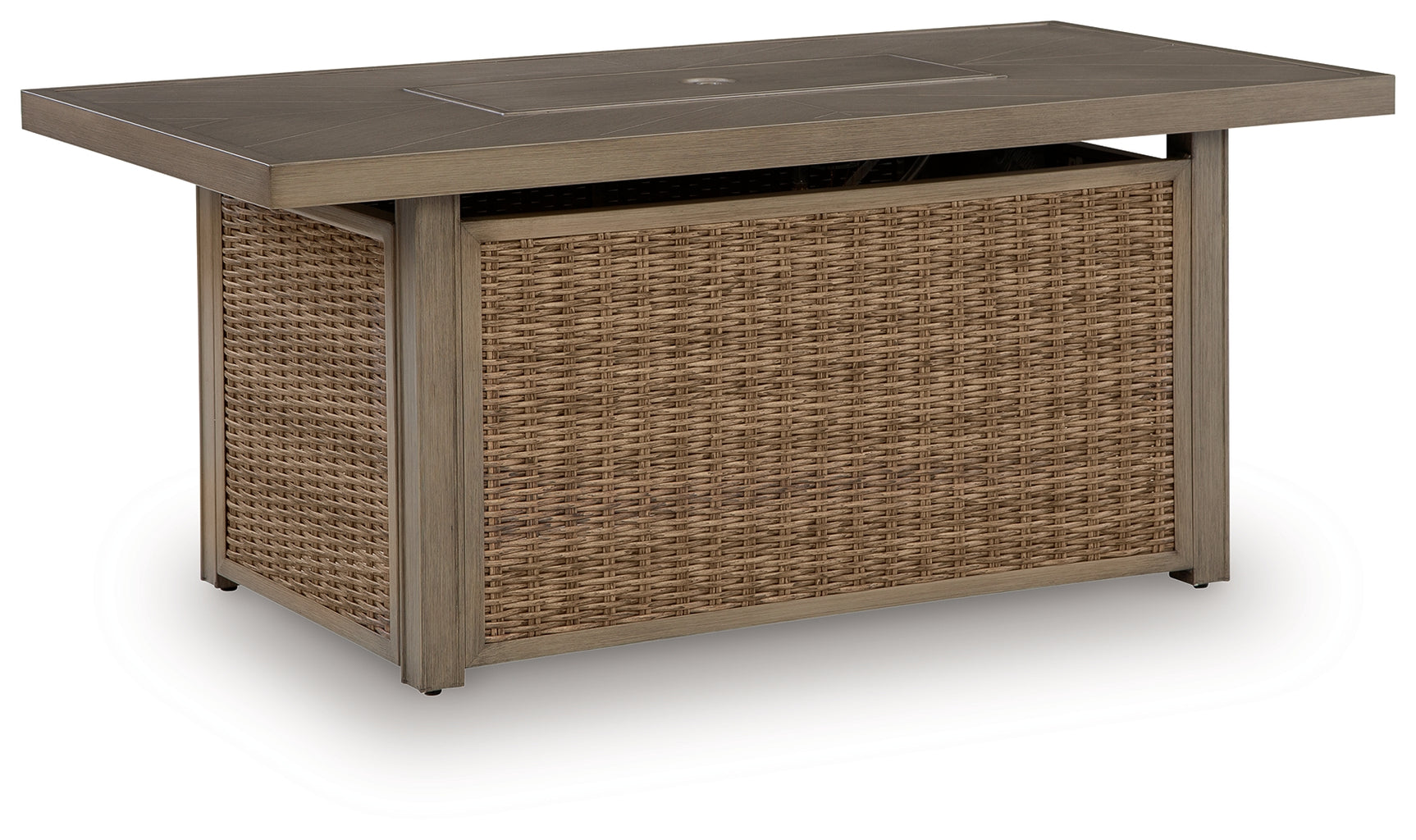 Laguna Heights Outdoor Fire Pit Table side angled view