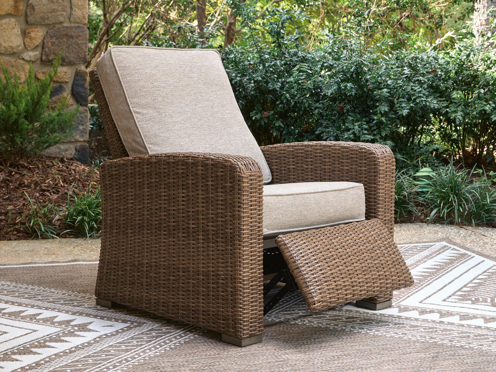 Laguna Heights Recliner fully reclined, side profile