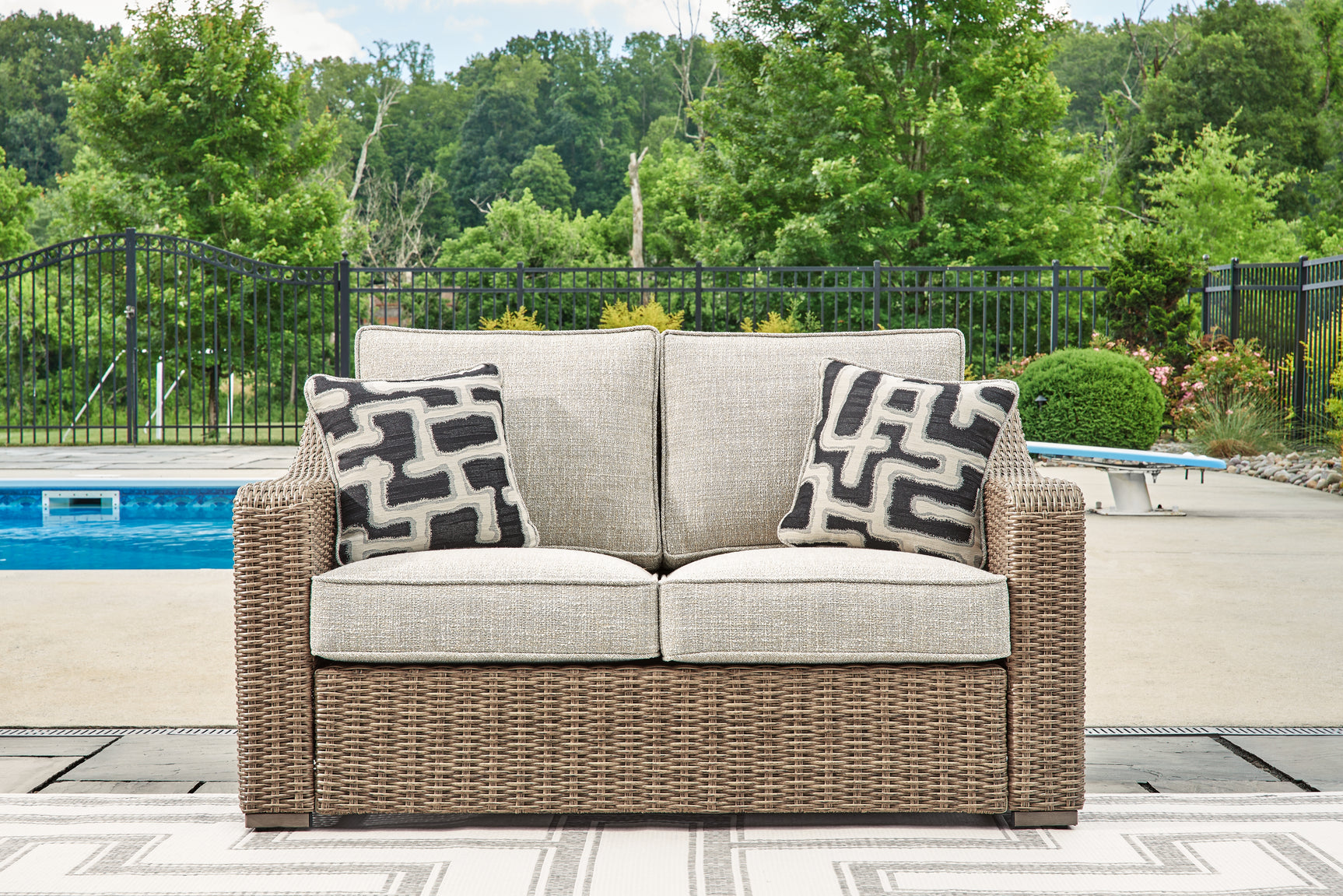 Close-up of Nuvella fabric cushions