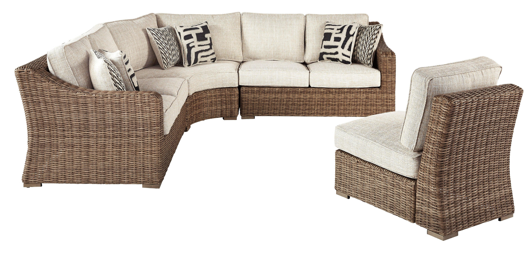 Beachcroft 4-piece outdoor seating set with loveseat and chairs - top view