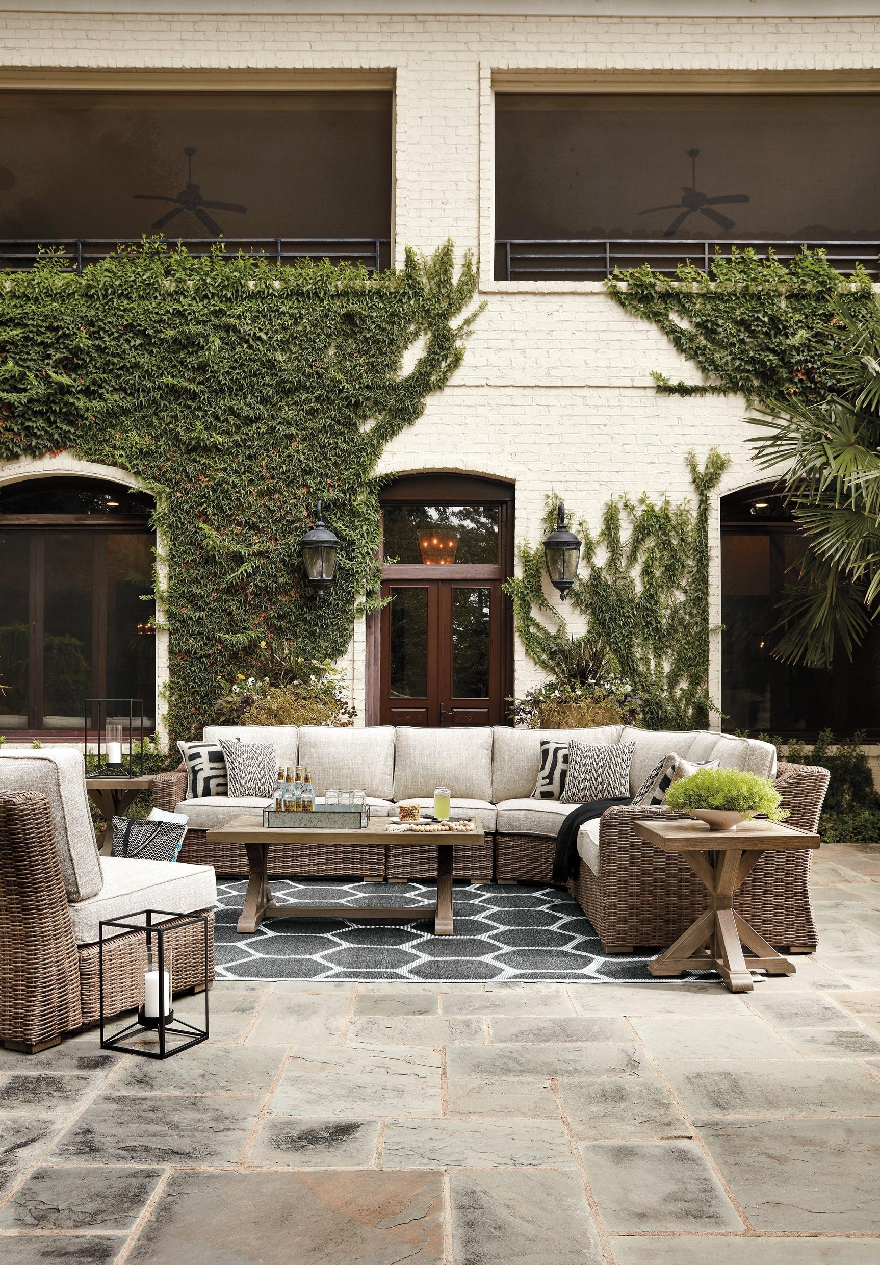 Top view of Beachcroft outdoor sectional set