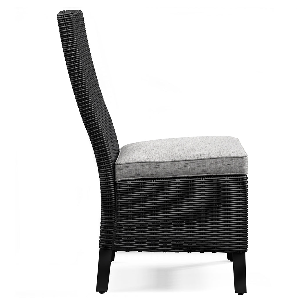 Back view of outdoor dining chair