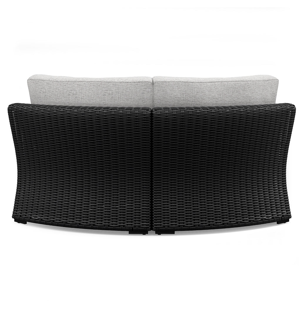Beachcroft 5-Piece Black and Light Gray Outdoor Sectional showing front angle