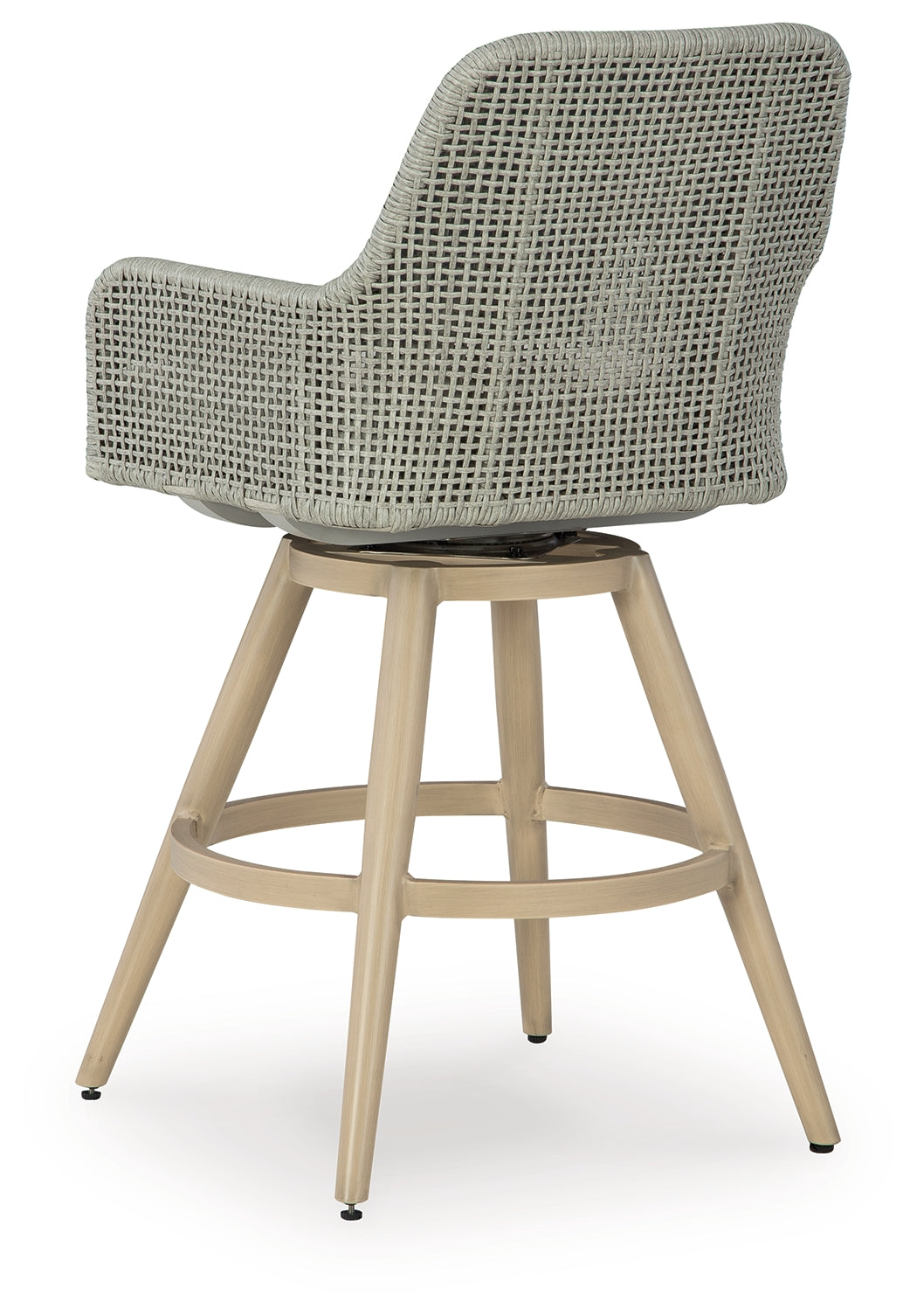 Seton Creek outdoor swivel barstool back view