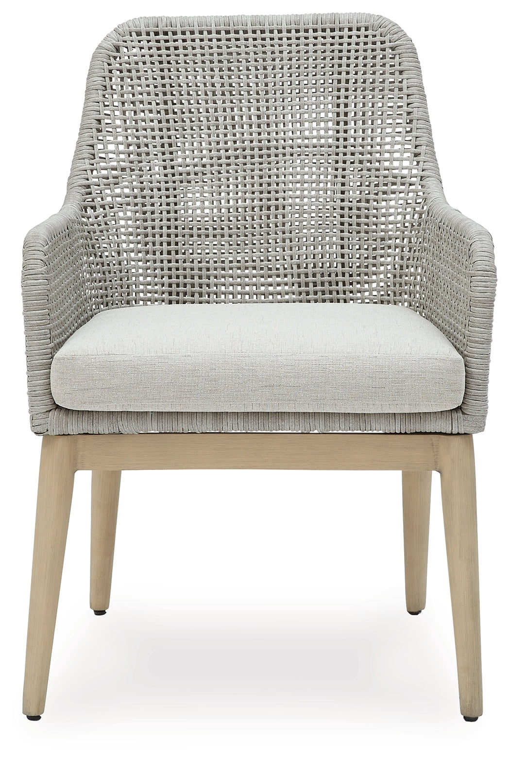Back view of resin wicker chair