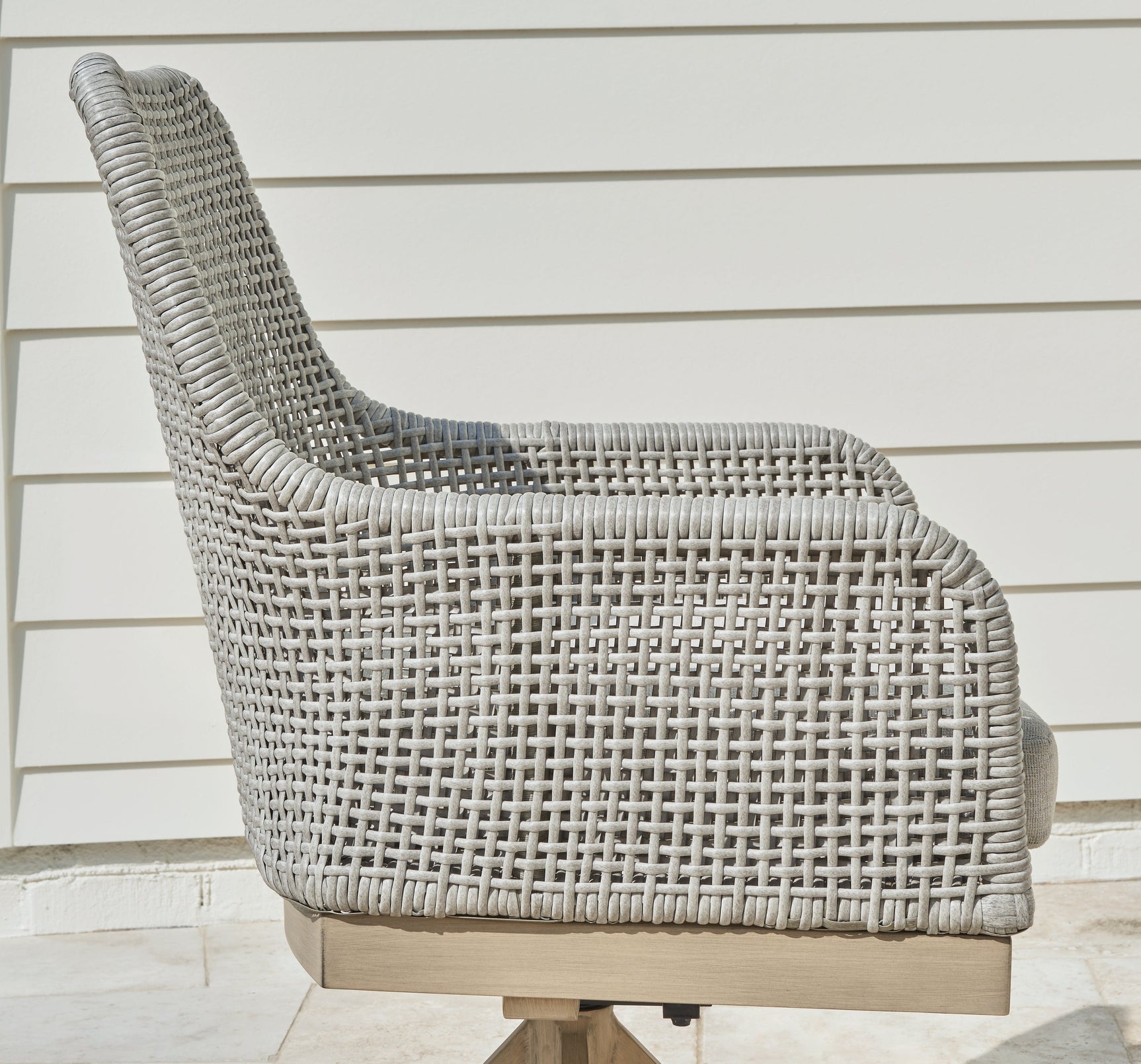 Seton Creek Outdoor Chair - wood-look base finish