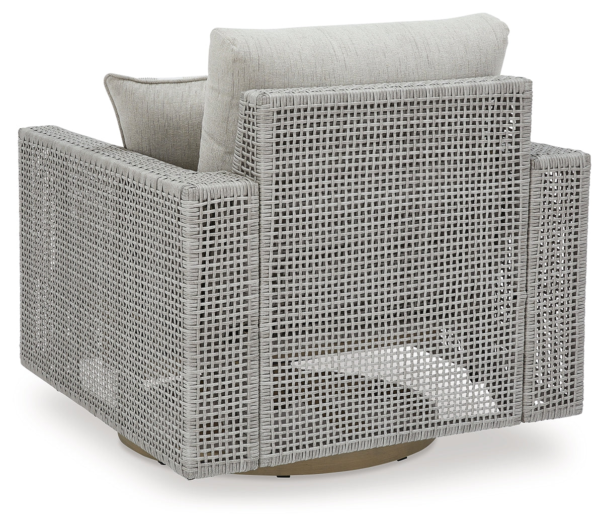 Seton Gray Creek outdoor sofa with two chairs and coffee table in gray finish