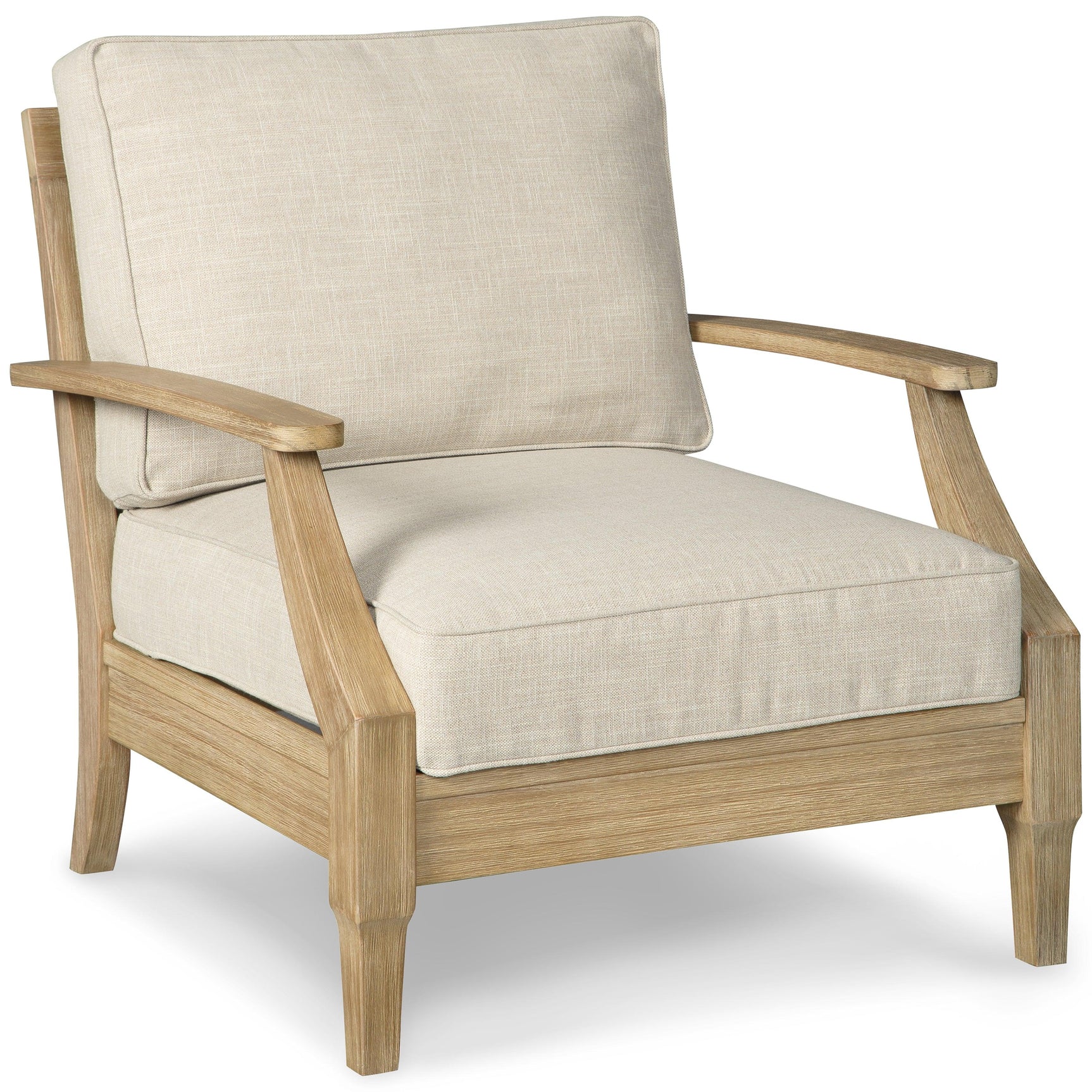 Clare View lounge chair back view with slat detail