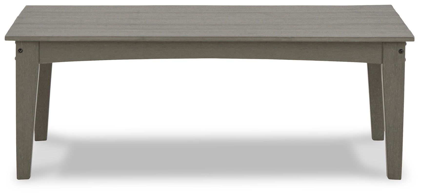 Angle view of Visola gray outdoor end table