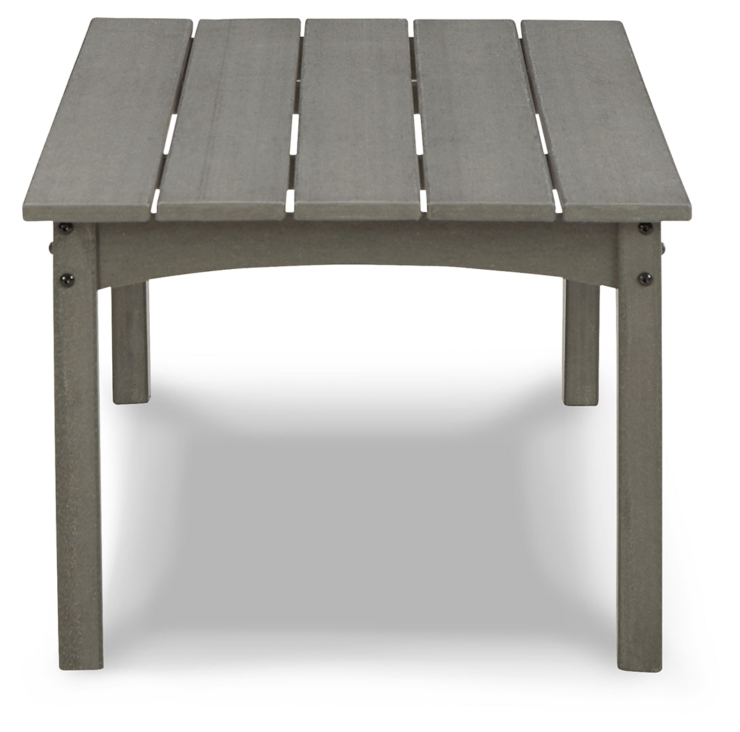 Top-down view of Visola gray outdoor end table