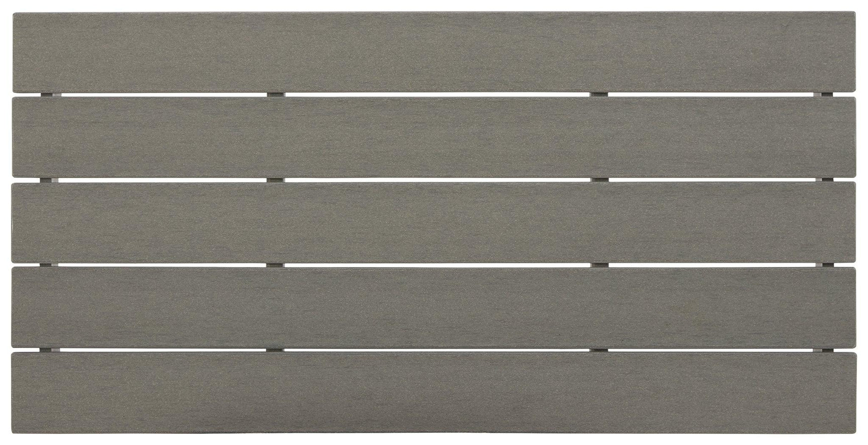 Visola Gray Outdoor Coffee Table top-down view showing plank-style design