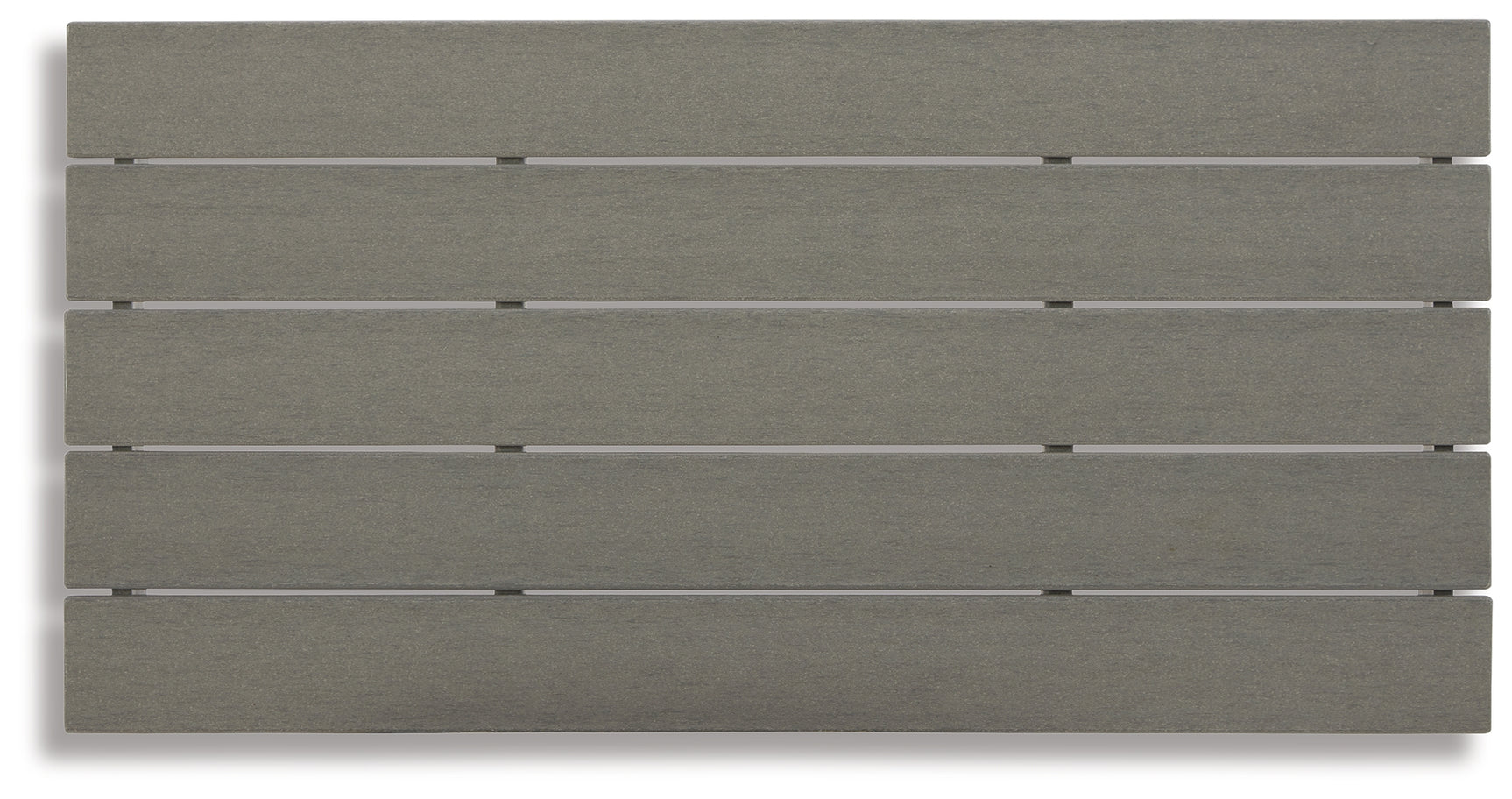 Head-on view of Visola gray outdoor end table