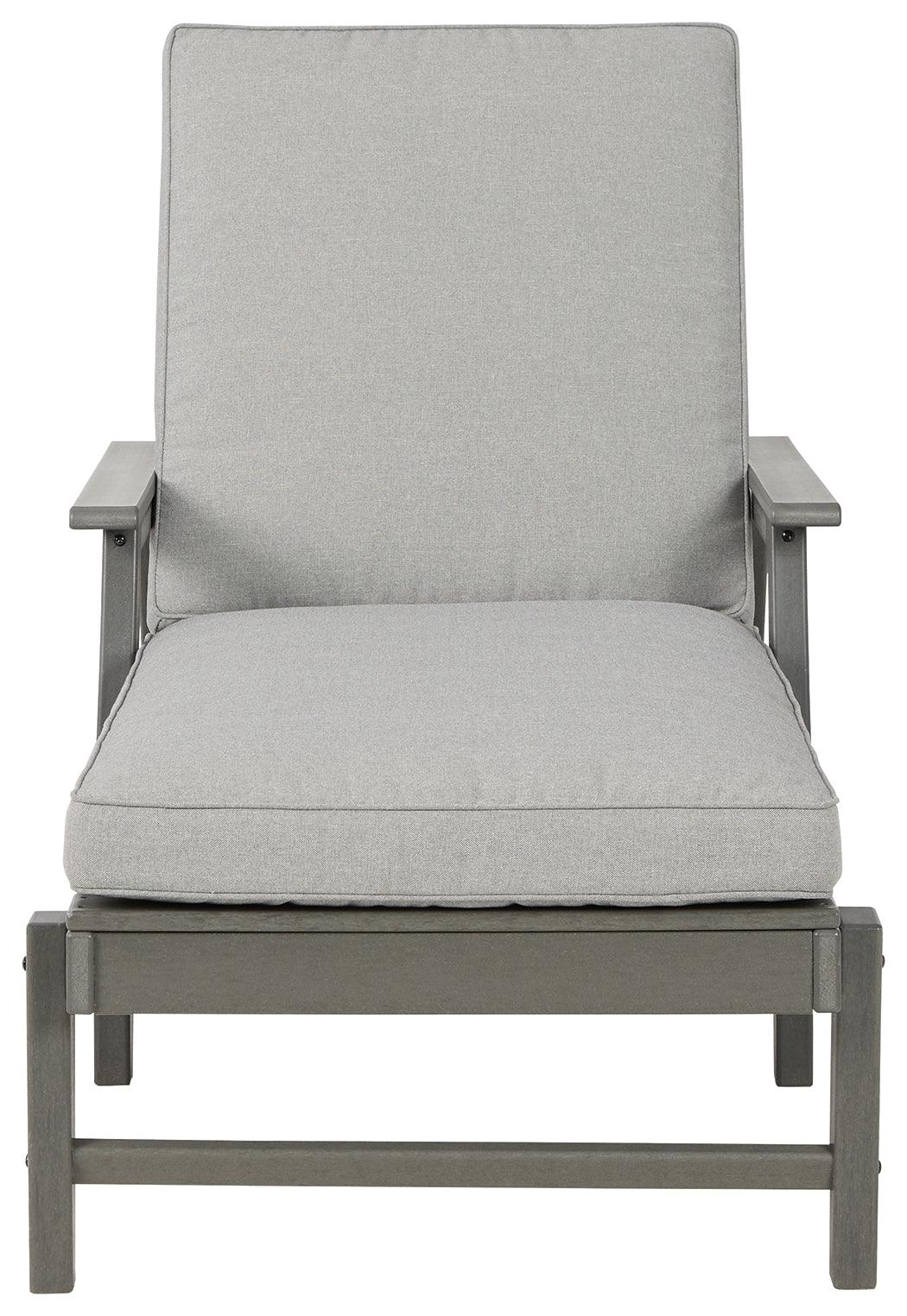 Visola Chaise lounge fully reclined on outdoor patio