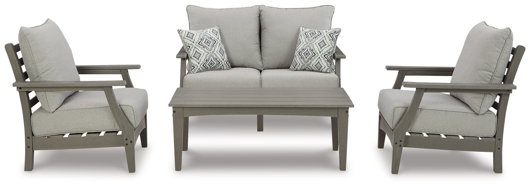 Visola Gray outdoor chair front view