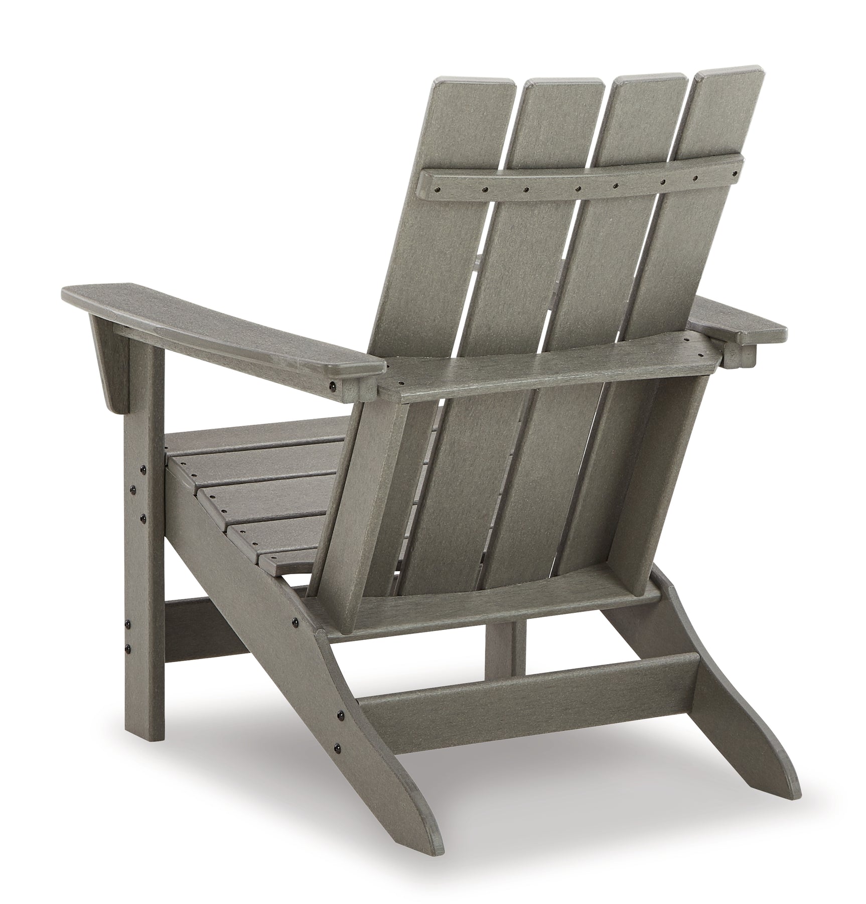 Back view of gray outdoor chair