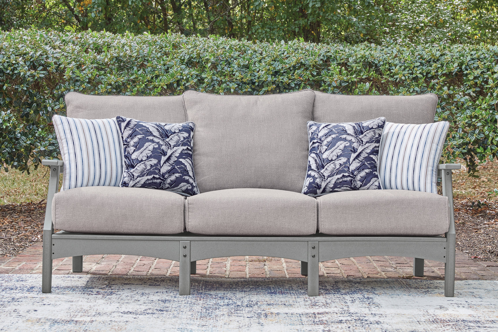 Cove Gray Beach Outdoor Sofa and Loveseat