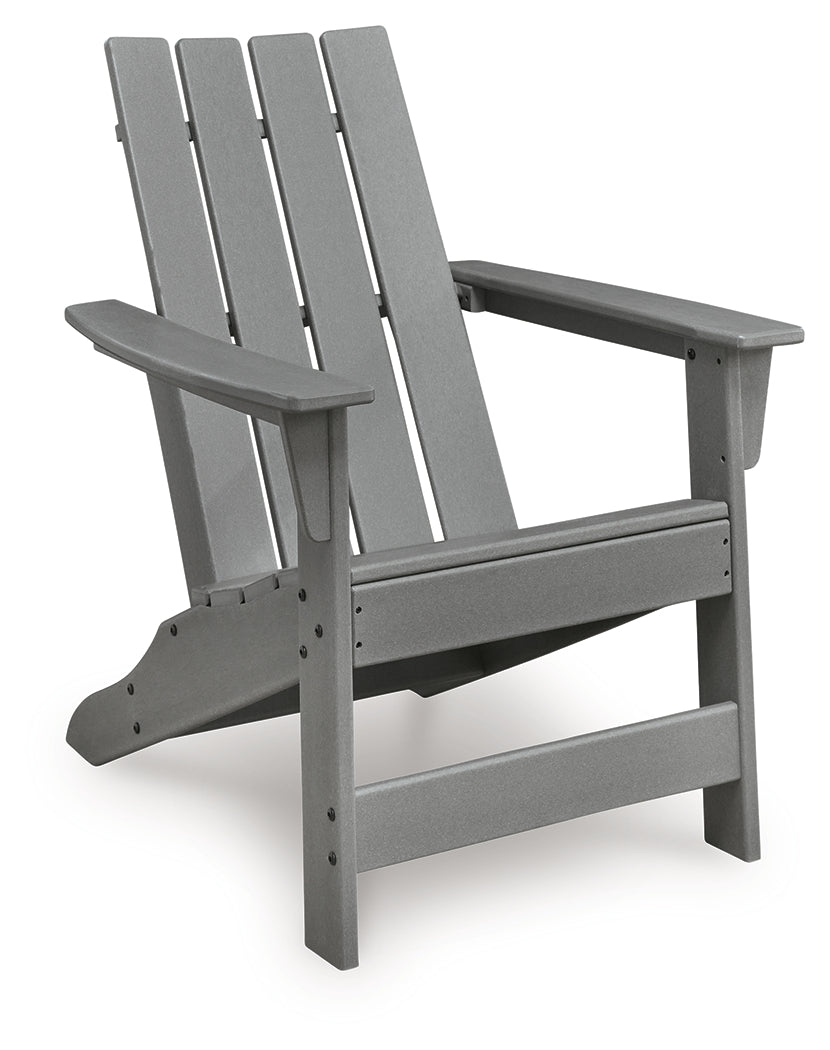 Cove Gray Beach Adirondack Chair, angled side view
