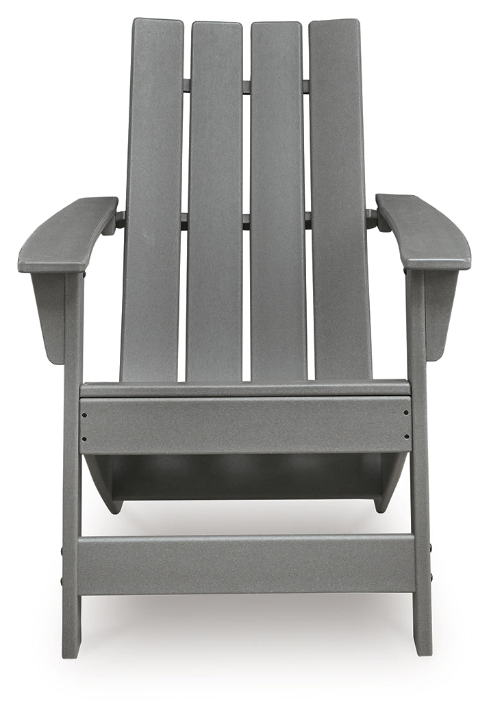 Cove Gray Beach Adirondack Chair, head-on front view