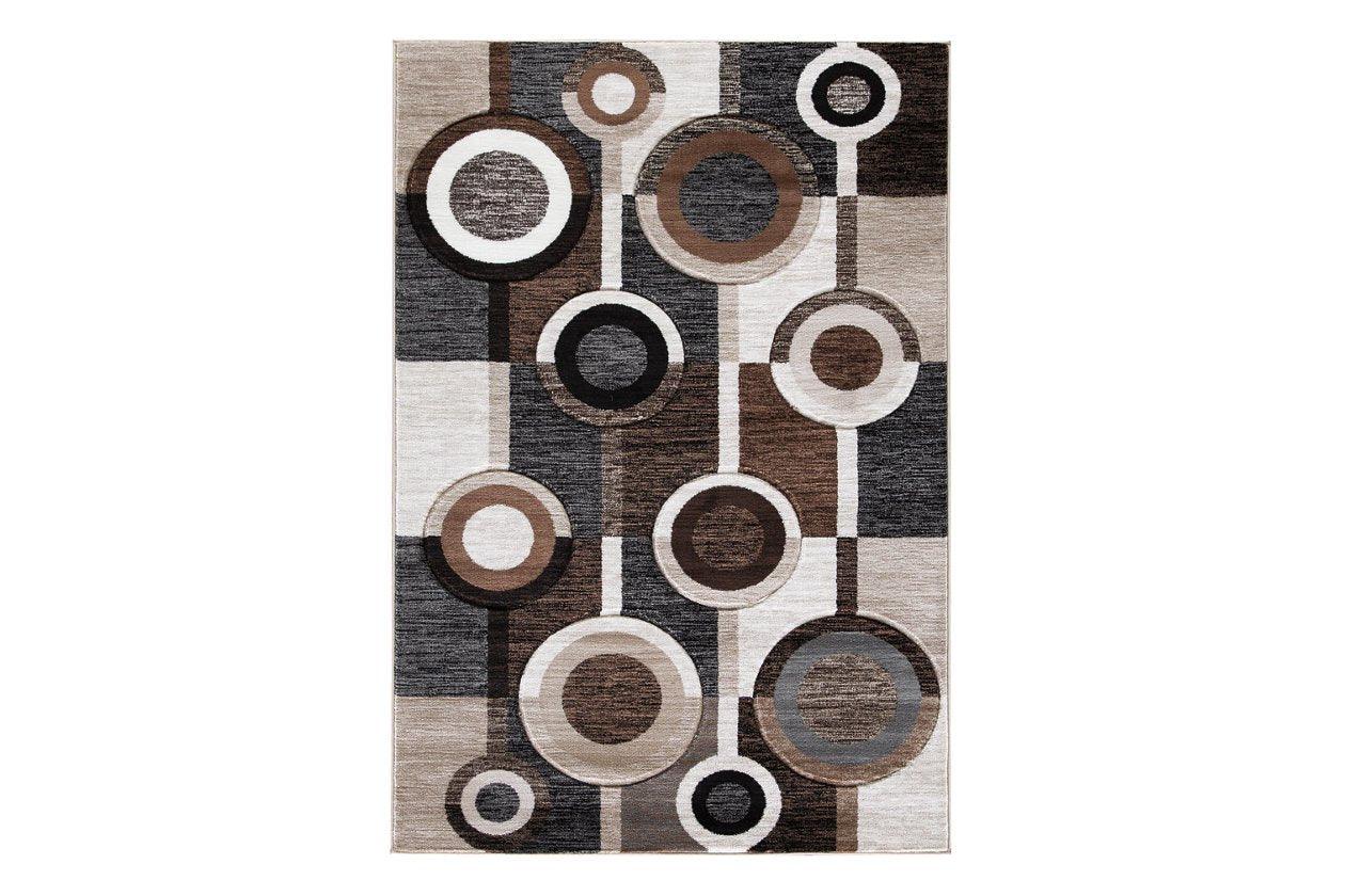 Guintte Multi 5'x6'7" Rug side angle showing texture and pile