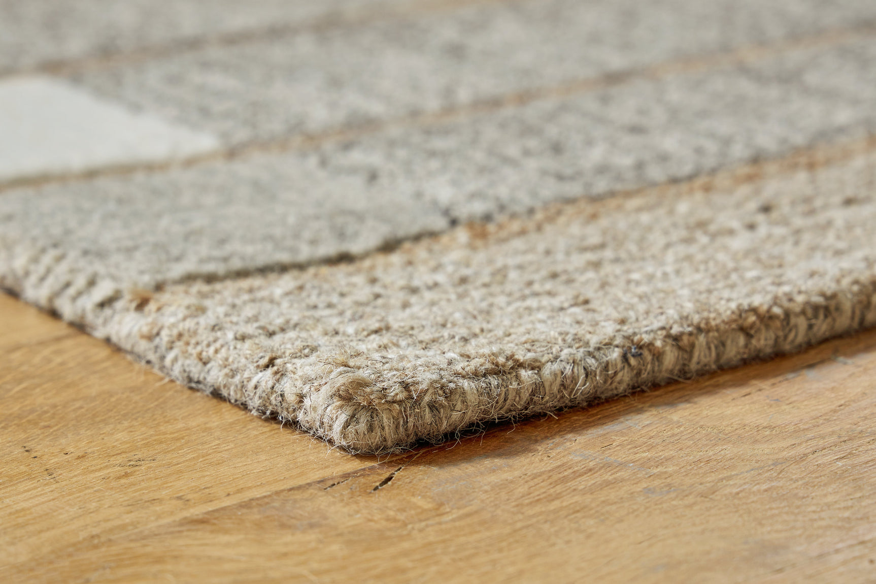 Detail view of Abbotton rug pattern and texture