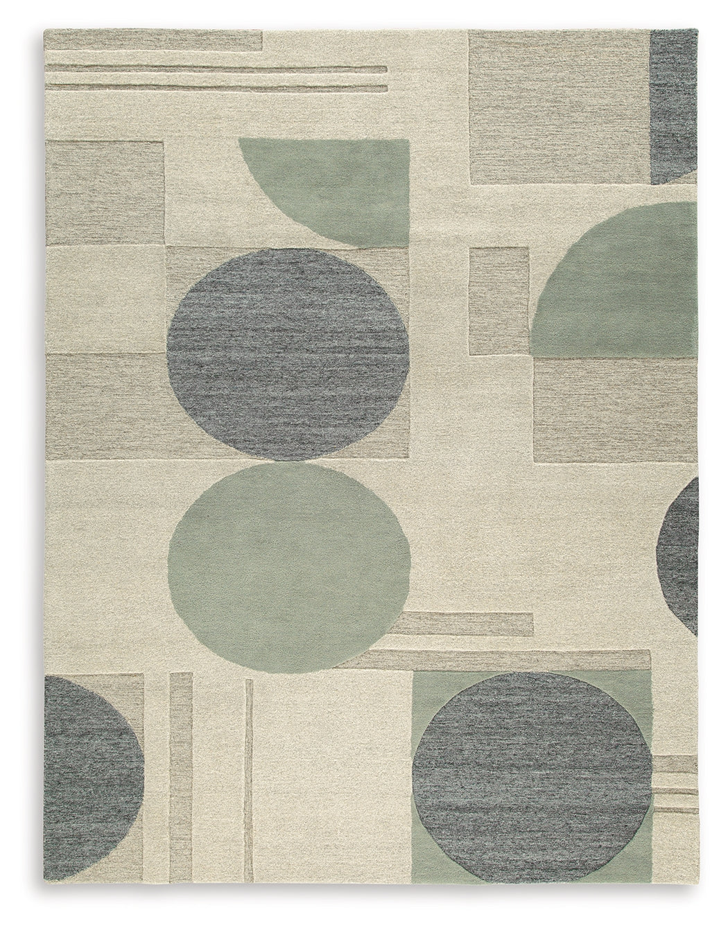 Close-up of Dallane rug hand-tufted wool pile detail