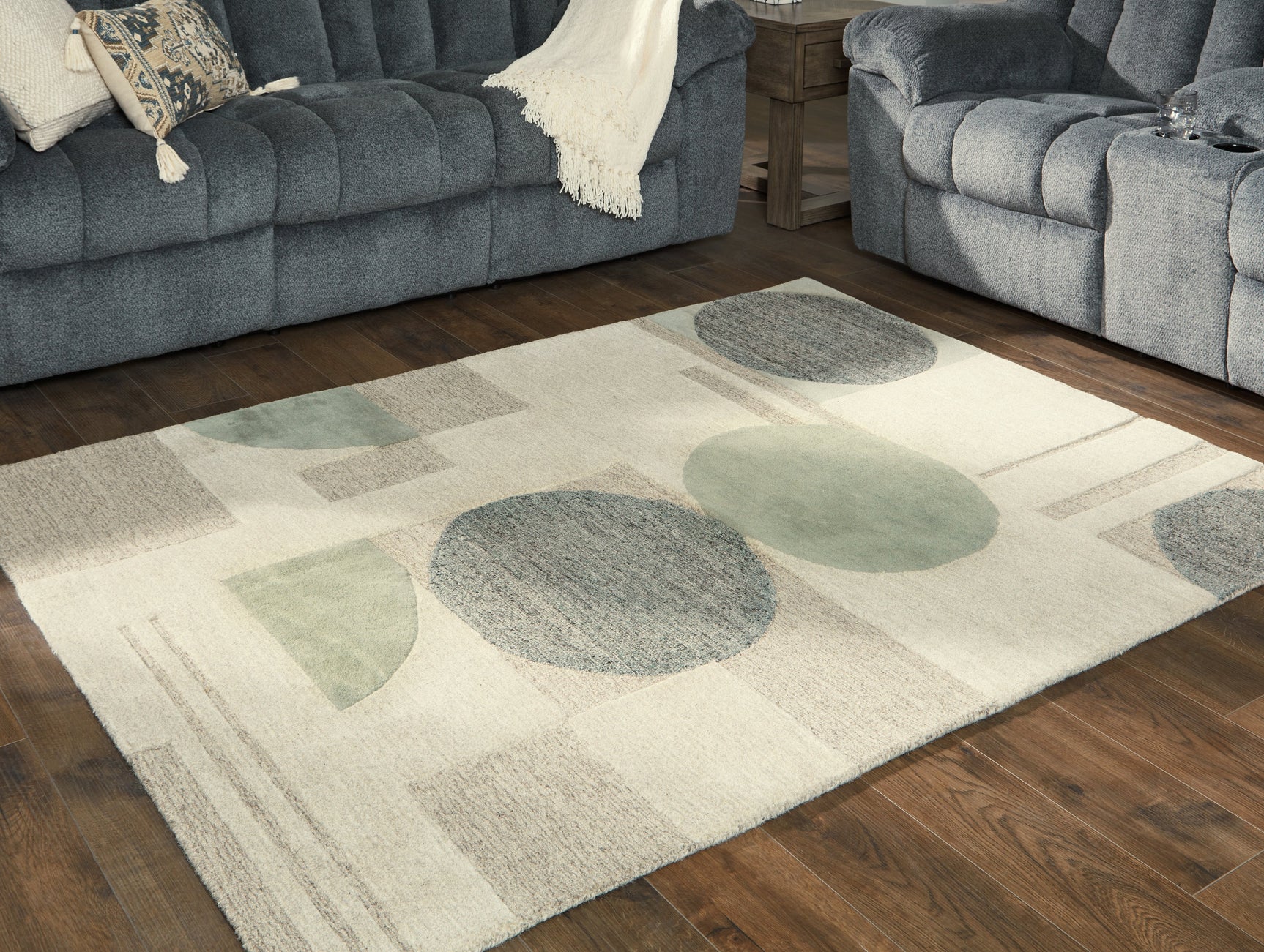 Dallane Linen Blue Green 5' X 7' Rug