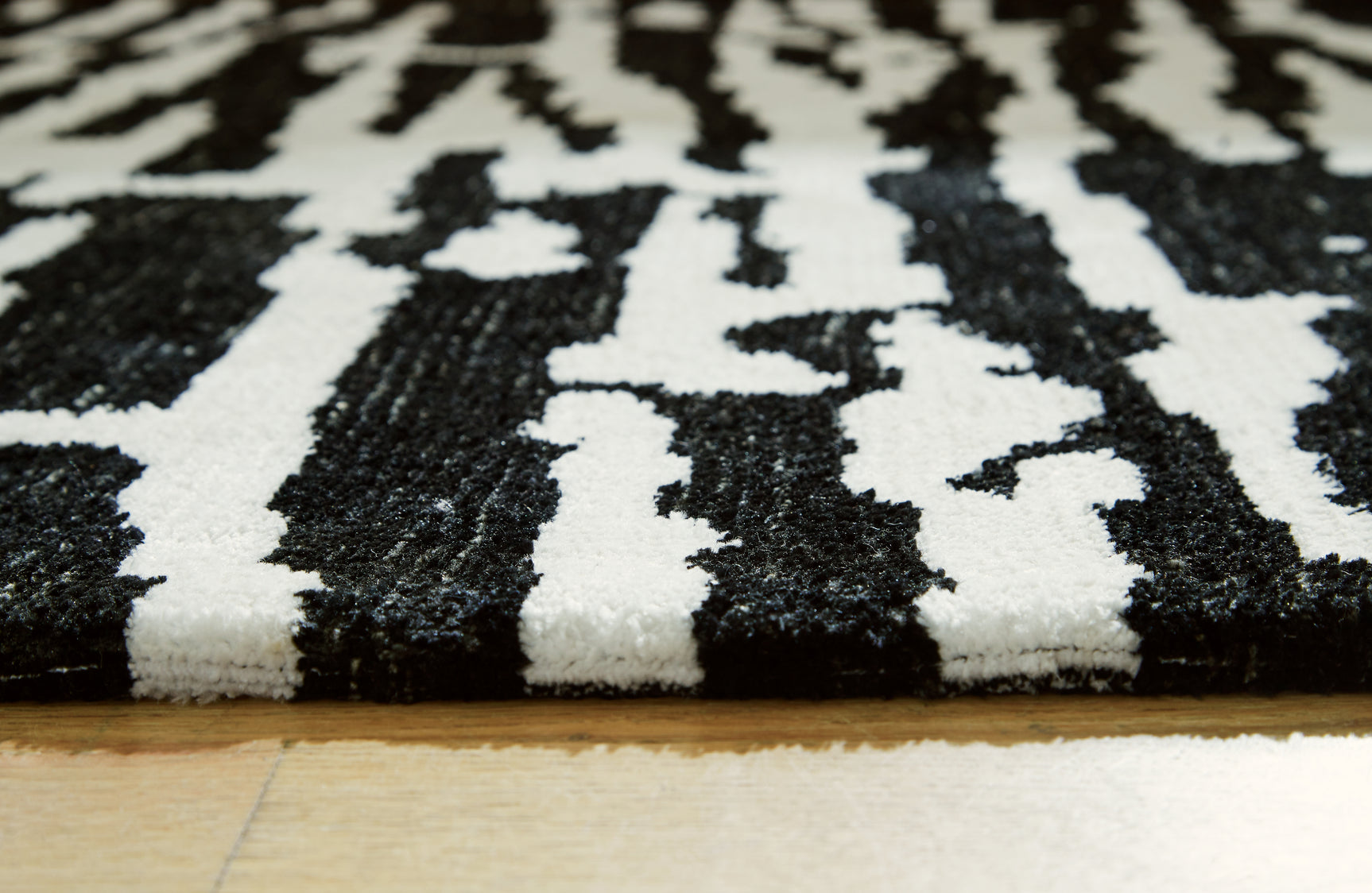 Abstract pattern detail on Bramshaw rug