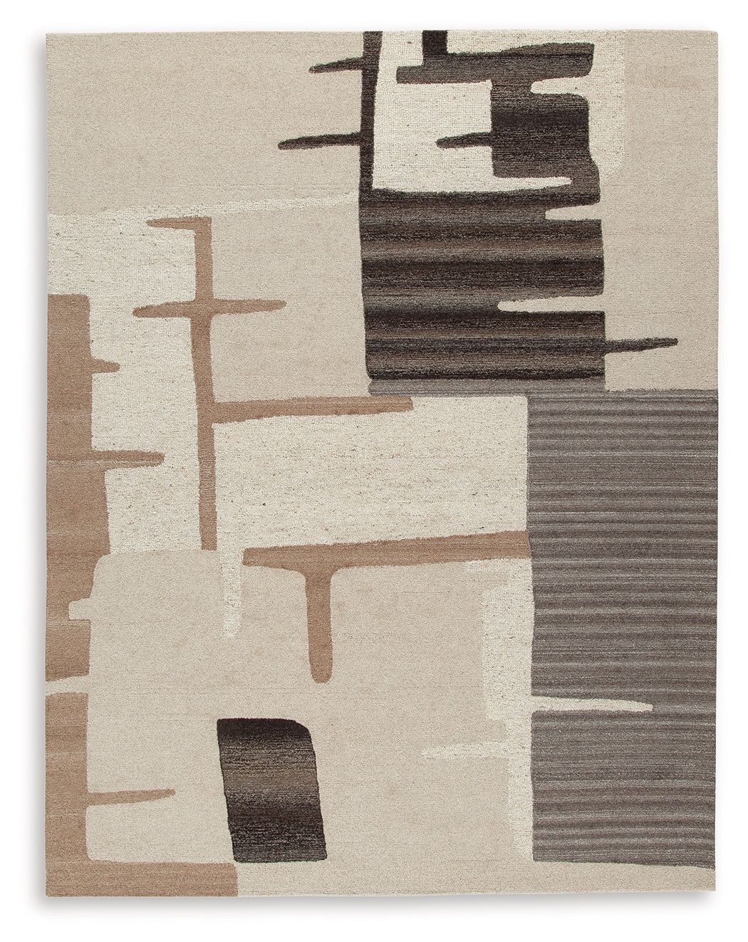 Kencher Rug detail view of hand-tufted pile