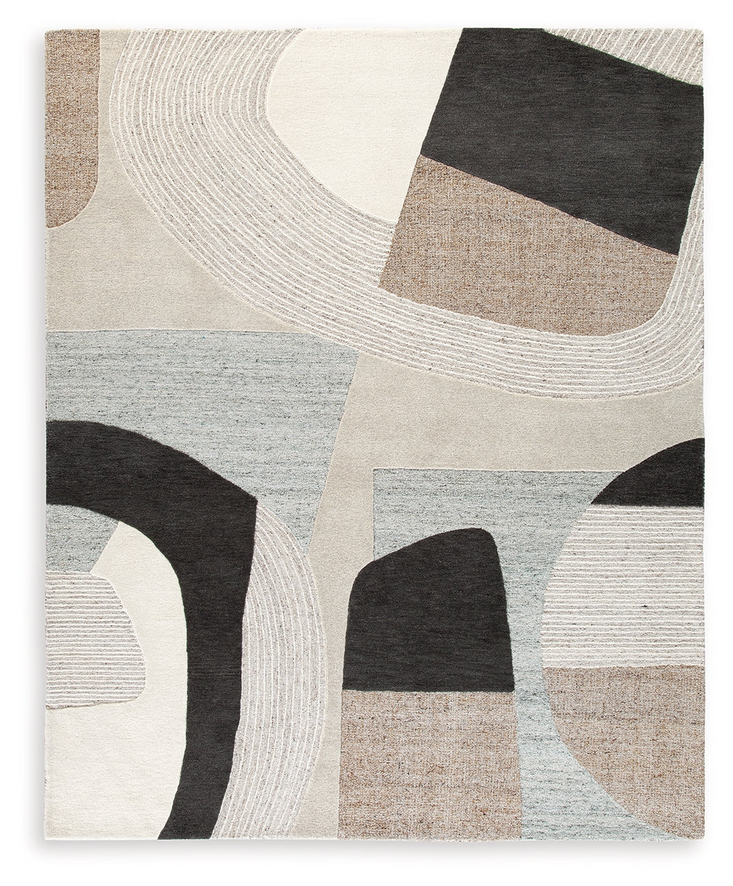 Close-up of hand-tufted high-low pile detail on Edrickhill rug