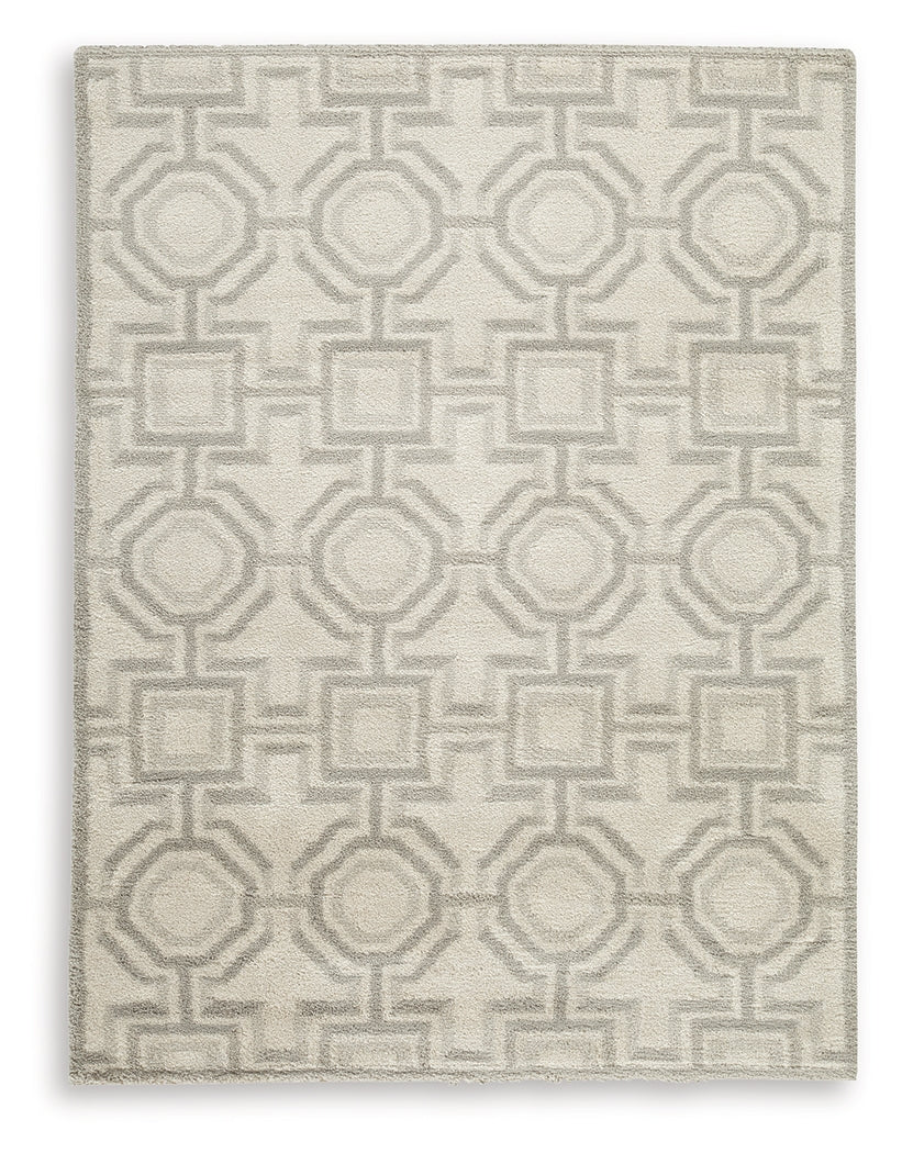 Close-up of Maconville rug's woven polypropylene fabric