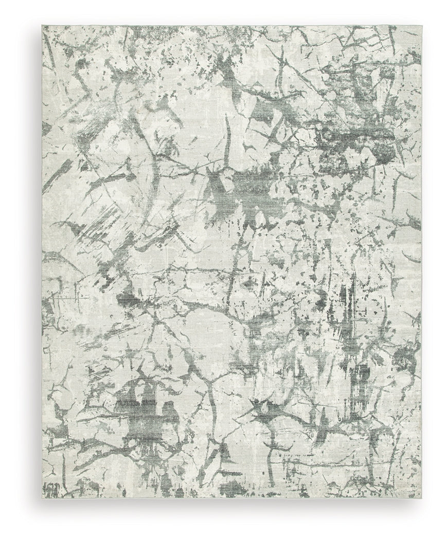 Close-up detail of Tobinbury Gray rug texture