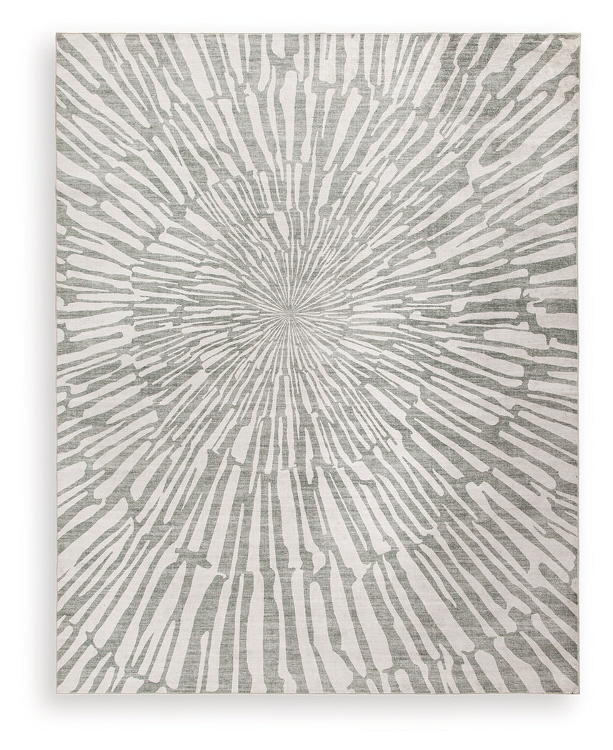 Close-up of Verland rug geometric texture and pattern