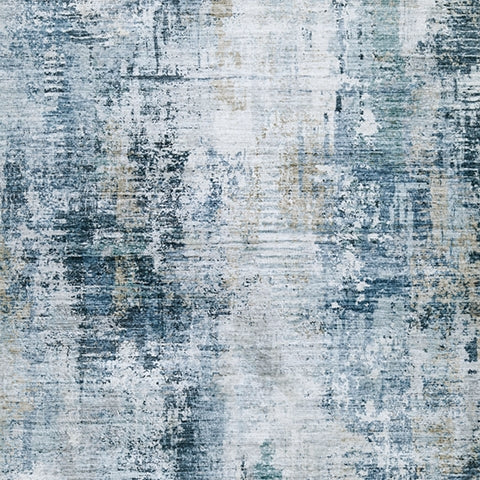 Color swatch sample of Arlenmont rug in blue, white, and brown