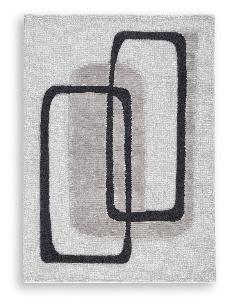 Davismour area rug abstract pattern close-up
