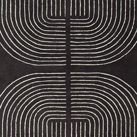 Eldonmore rug black and ivory color swatch