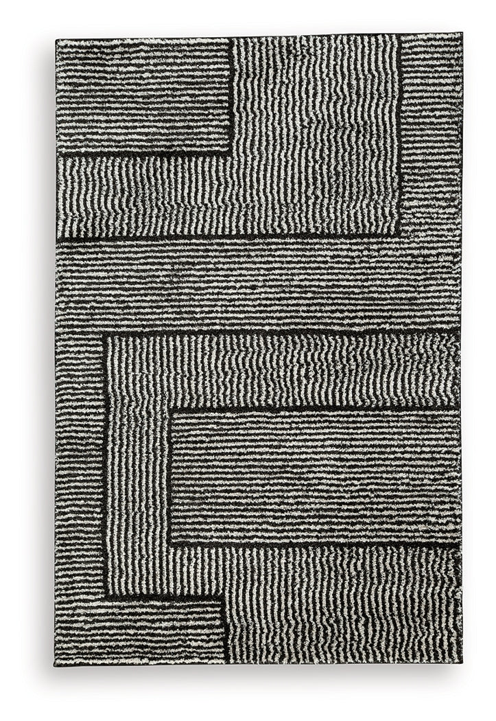 Kurtmen area rug corner detail showing texture