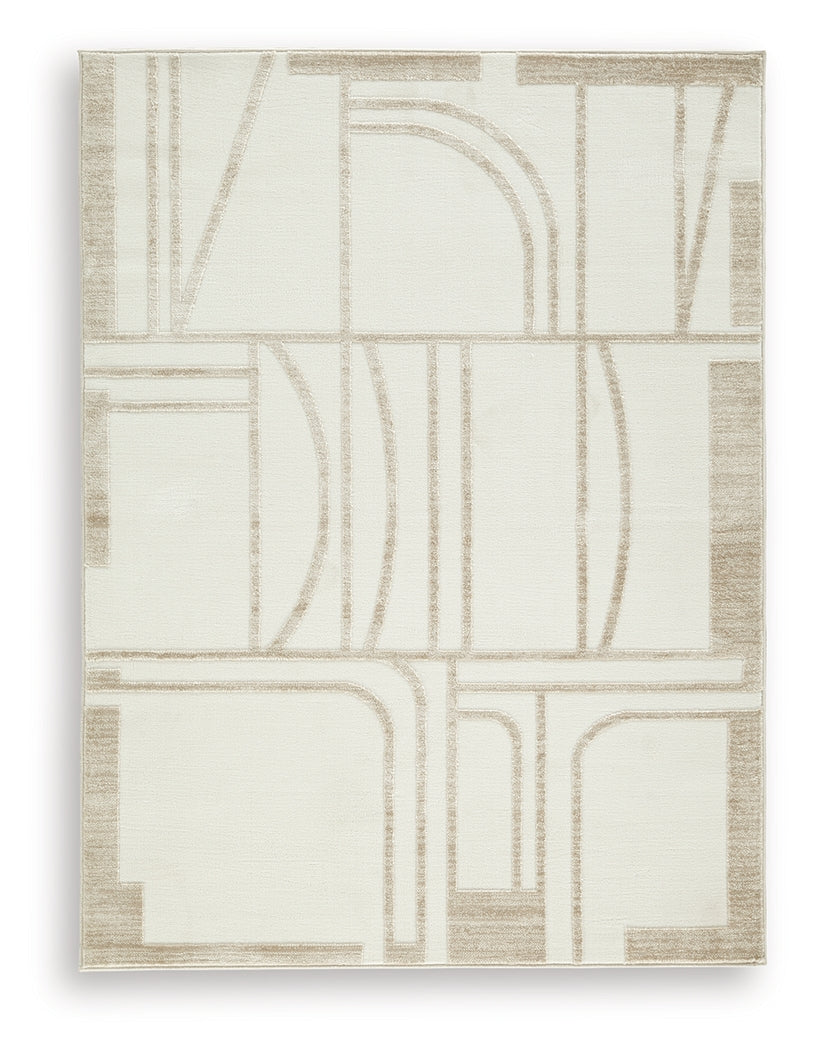 Farongrove Ivory/Beige 5'3" x 7' Area Rug