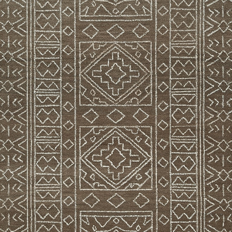 Brown and ivory color swatch for Merrittman rug