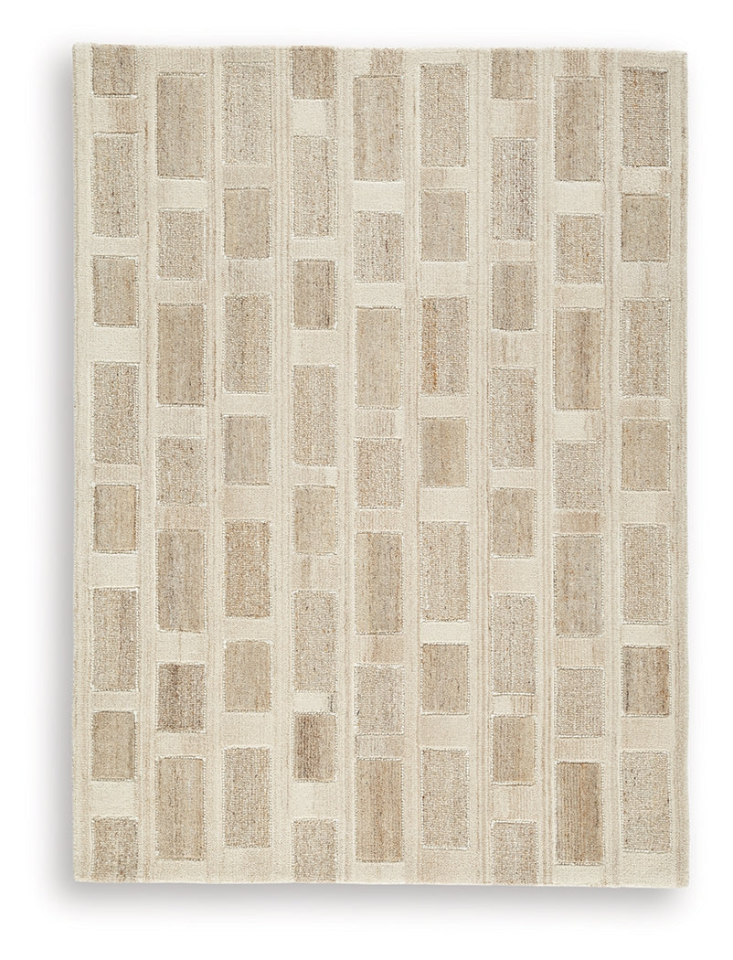 Close-up of Lisgrove area rug texture and colors