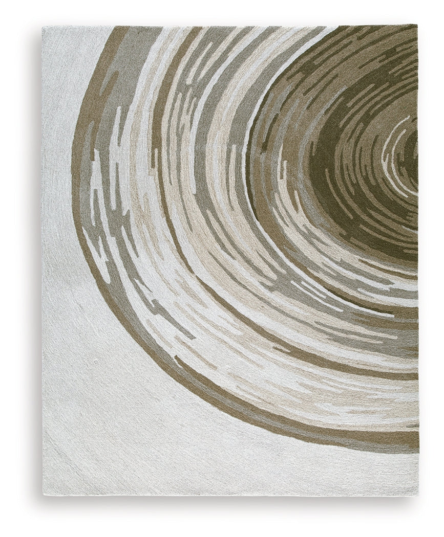 Hand-tufted wool rug weave detail