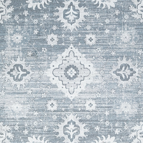 Avanworths Blue/Gray/Ivory Washable 7'10" x 10' Area Rug