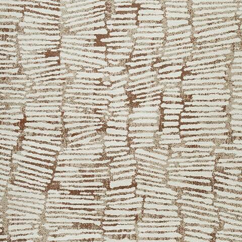 Uduak Cream/Tan/Rust Medium Rug finish detail