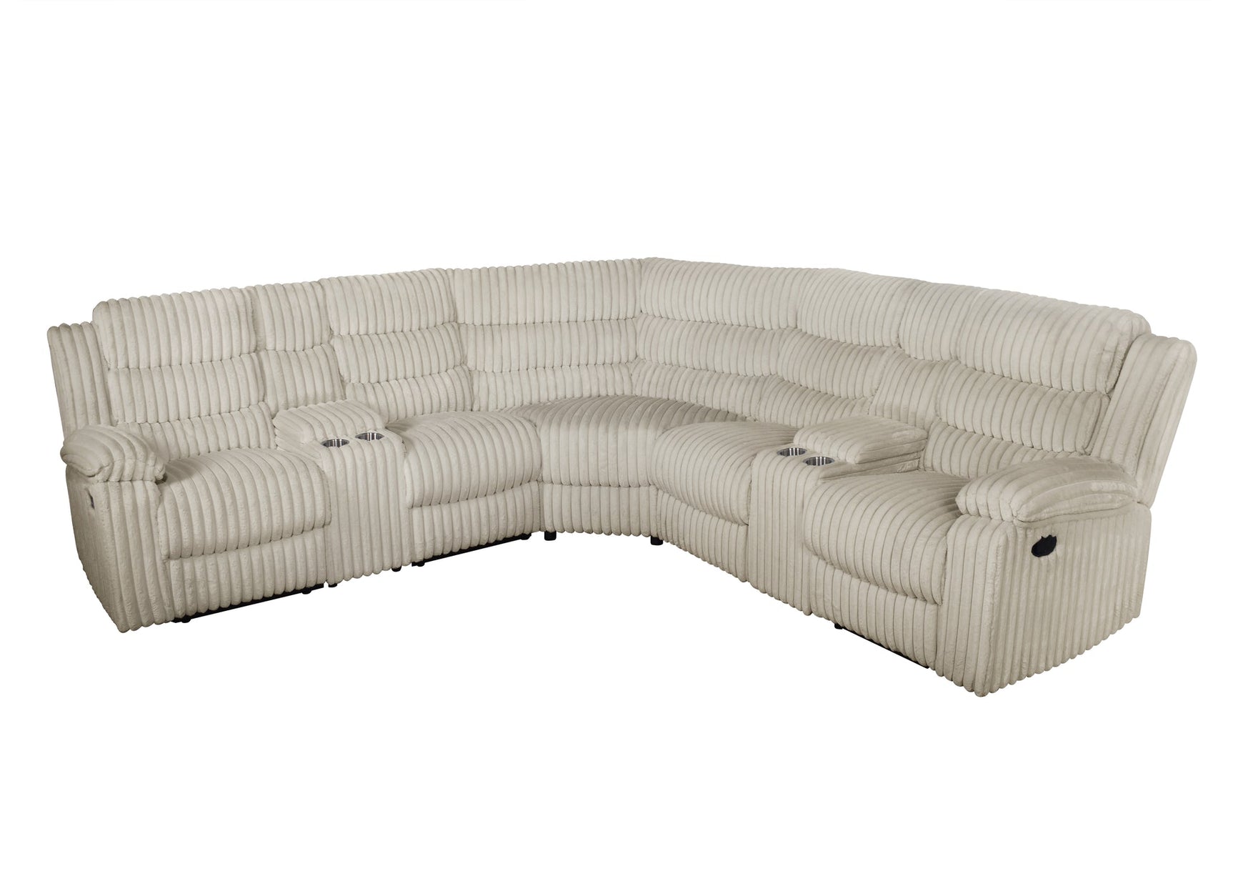 Calantha sectional recliner closed function front